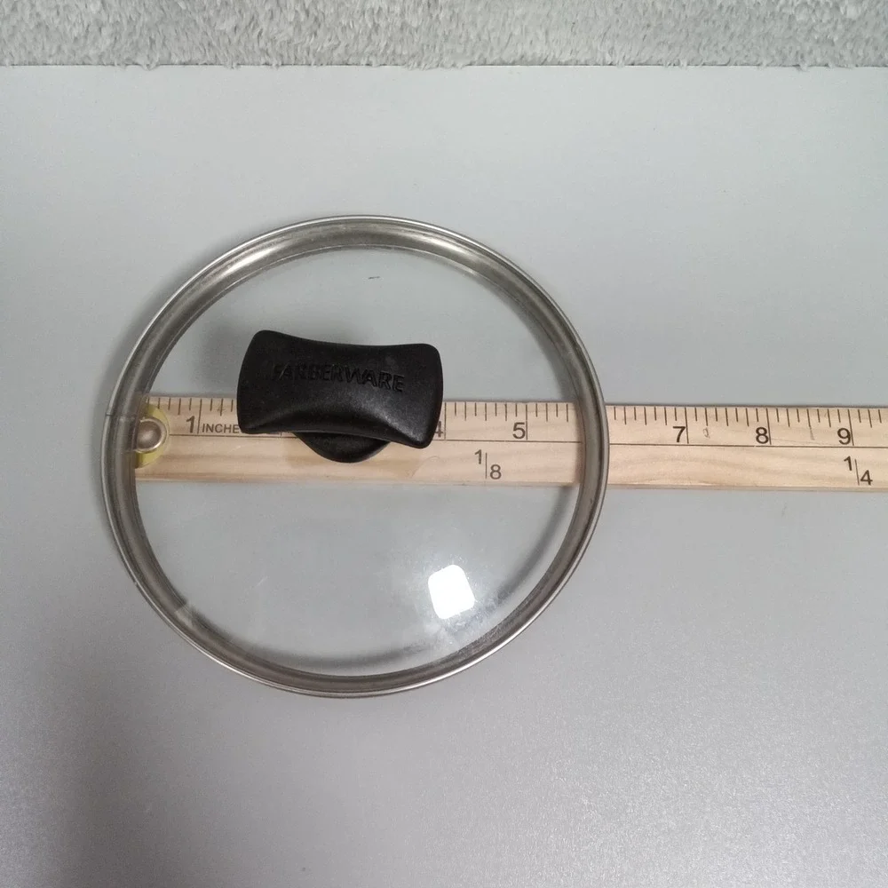 Farberware Replacement Glass Lid 6.75 Inch for Small‎ Pots Saucepans Black Knob
